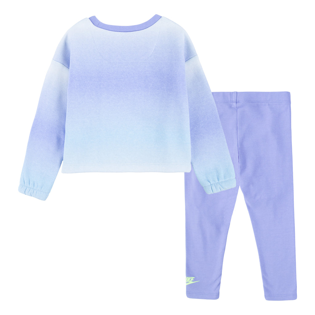 NIKE TODDLER GIRLS CLUB FLEECE LEGGING SET (LIGHT BLUE SIZE 2T-4T)