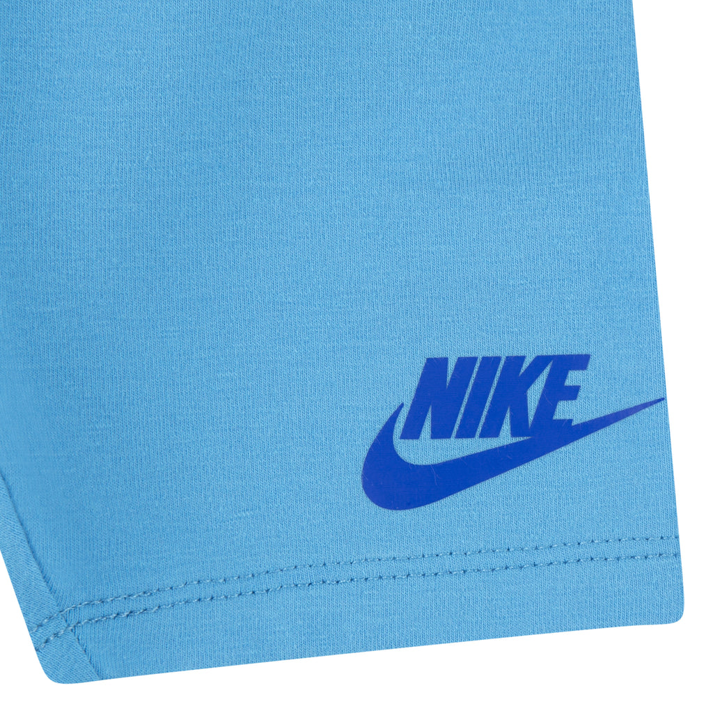 NIKE GIRLS BALTIC T-SHIRT & BIKE SHORTS SET (BLUE SIZE 2T-4T)