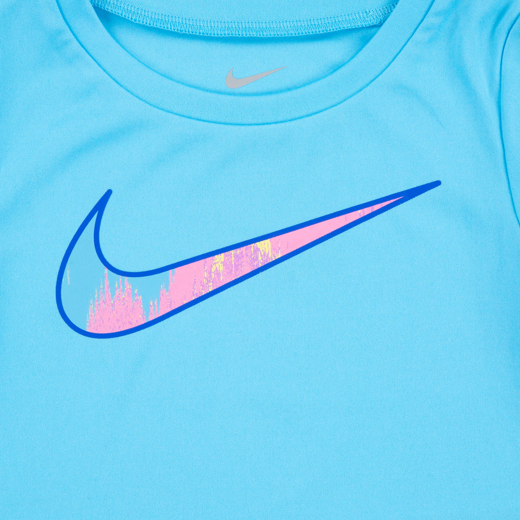 NIKE TODDLER GIRLS T-SHIRT & SPRINTER SHORT SET (BLUE SIZE 2T-4T)