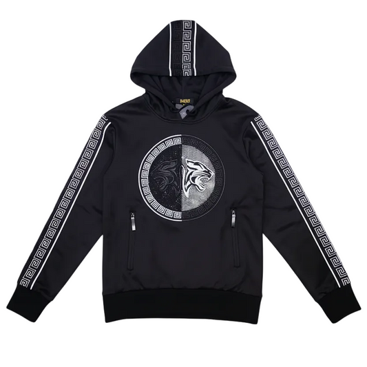 MEN'S RHINESTONE PULLOVER SWEATER (BLACK/SILVER)