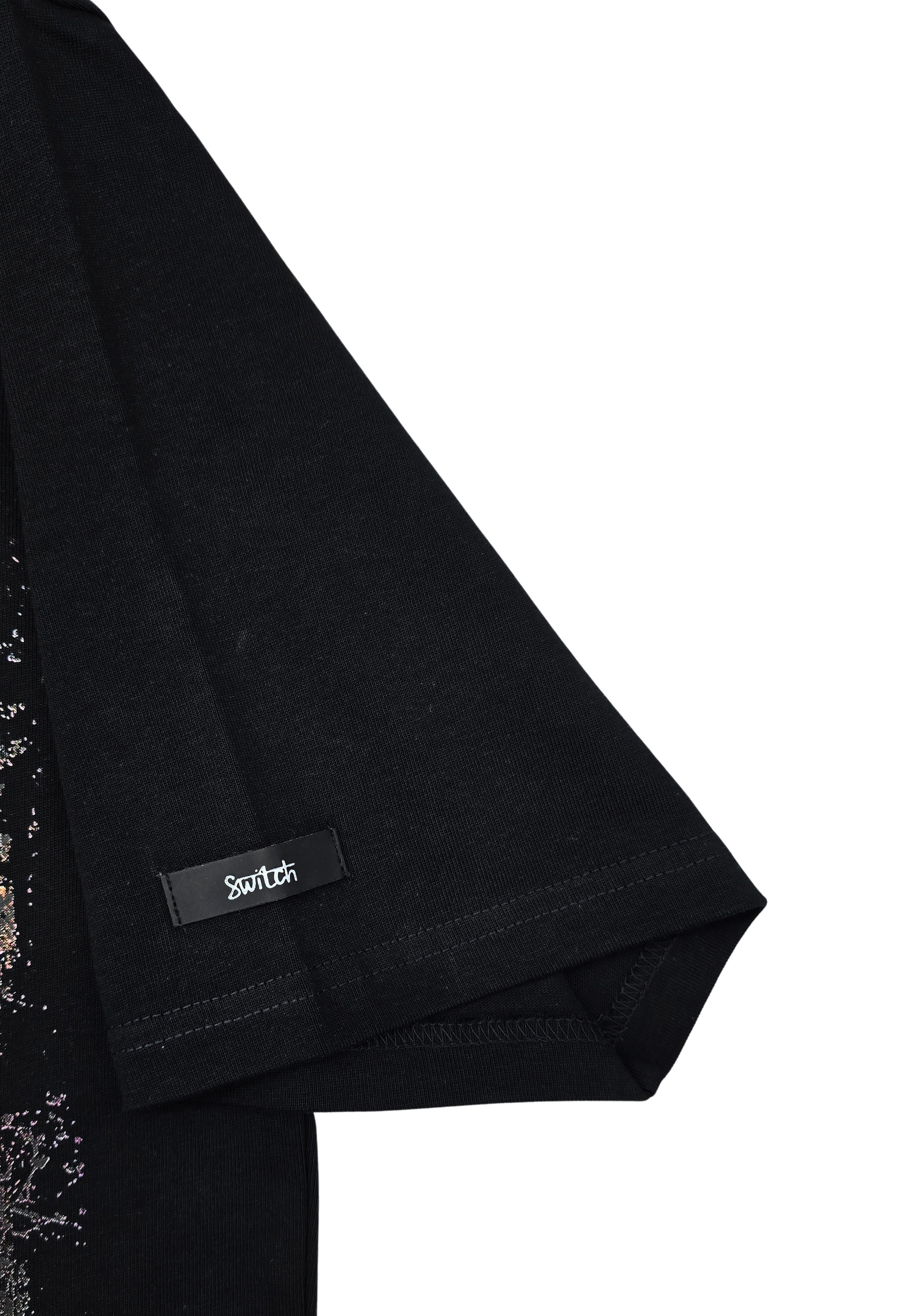 SWITCH MEN'S ANTIDOTE SKULL DROP SHOULDER GRAPHIC T-SHIRT (BLACK)