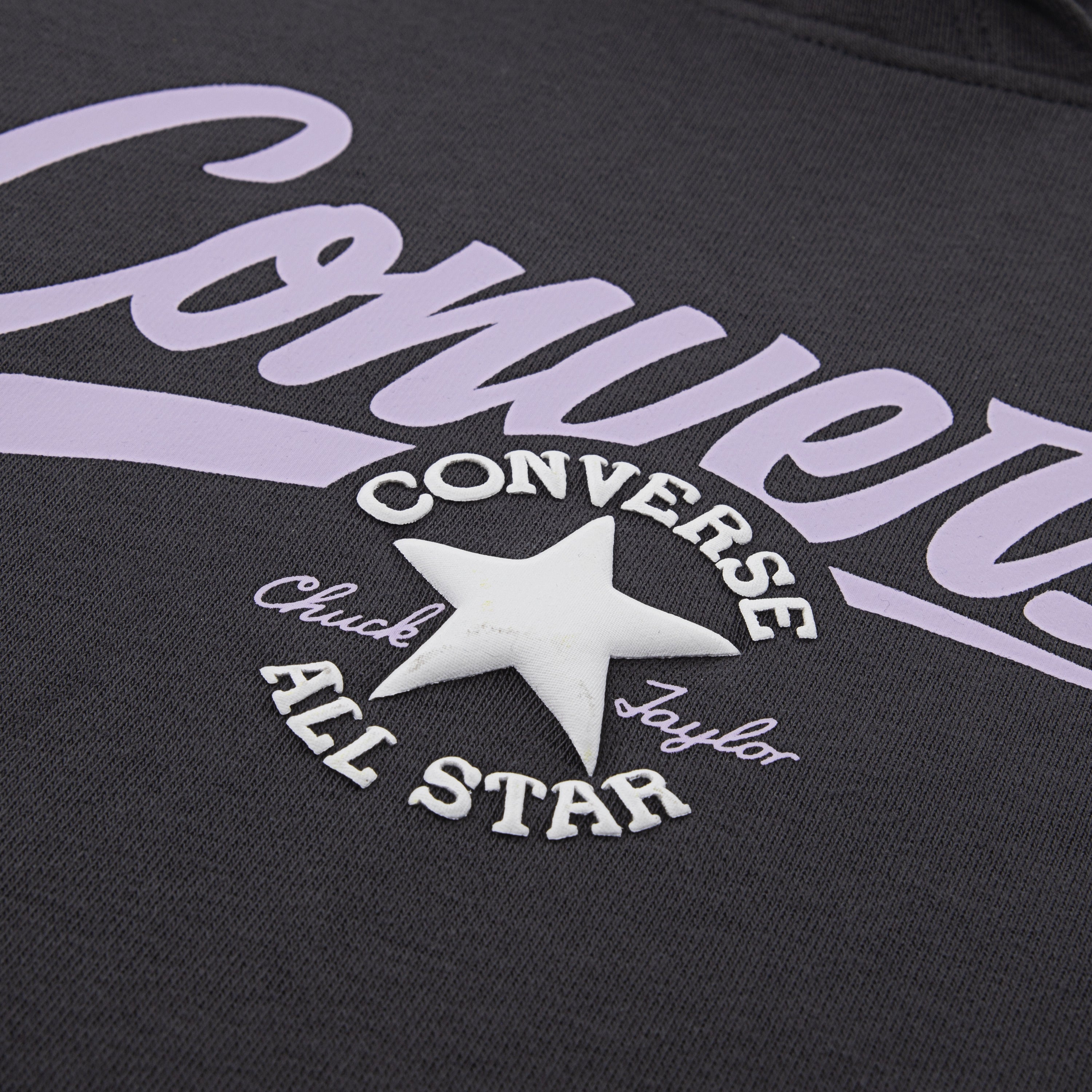 CONVERSE GIRLS' HOODIE AND JOGGER CHARCOAL GREY 2-PIECE SET (SIZES 4-6X)