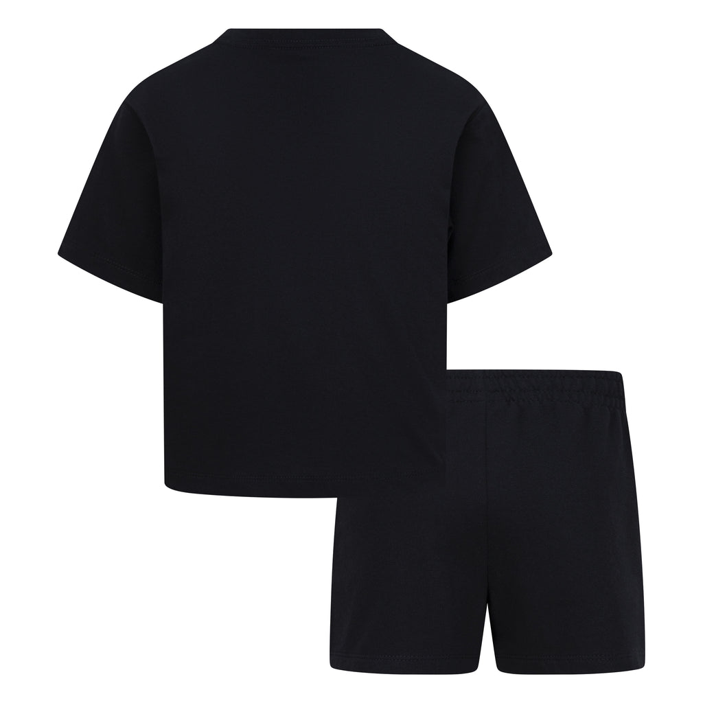 JORDAN GIRLS' T-SHIRT & SHORTS SET (BLACK SIZE 4-6X)