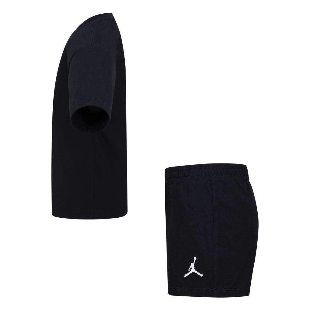 JORDAN GIRLS' T-SHIRT & SHORTS SET (BLACK SIZE 4-6X)