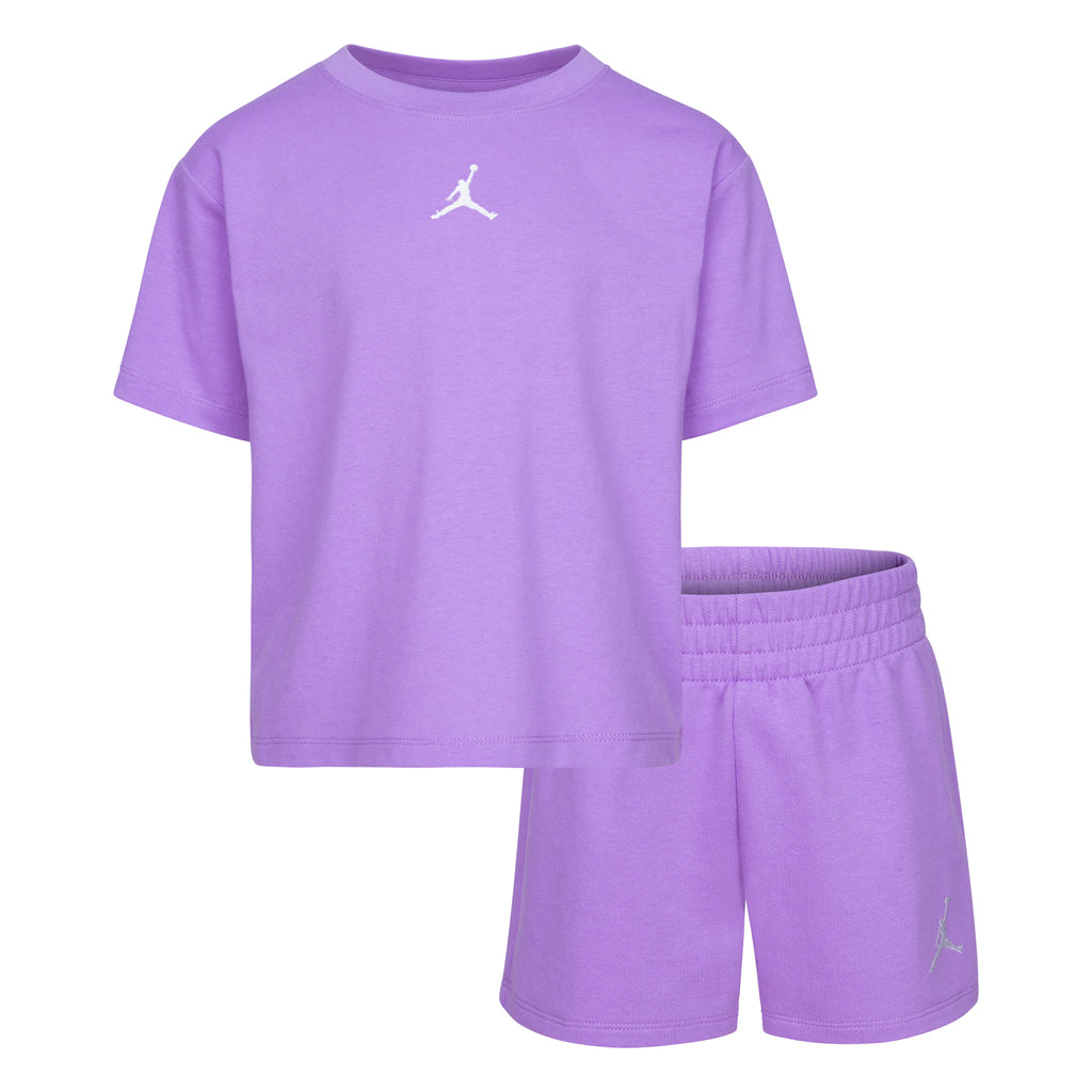 JORDAN GIRLS' T-SHIRT & SHORTS SET (PURPLE SIZE 4-6X)