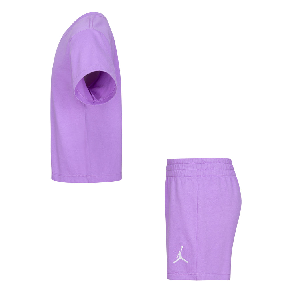 JORDAN GIRLS' T-SHIRT & SHORTS SET (PURPLE SIZE 4-6X)