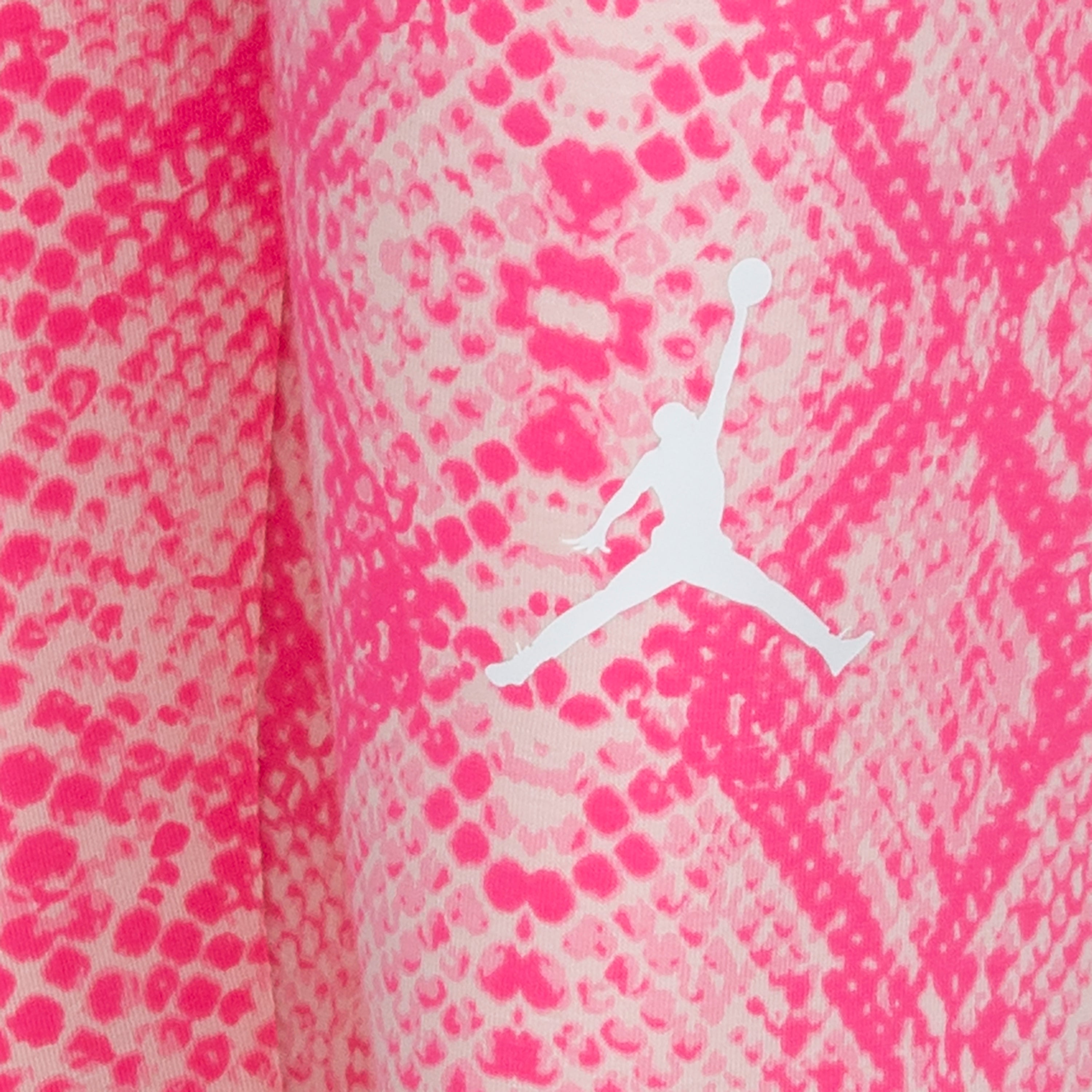 GIRLS JORDAN JUMPMAN SNAKE PRINT 2-PIECE SET (WHITE/PINK)