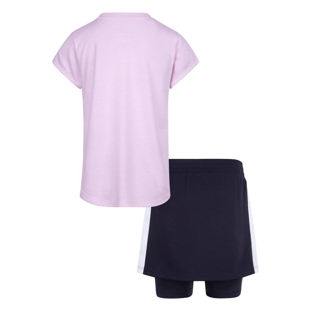 GIRLS' JORDAN JUMPMAN T-SHIRT WITH SKORT SET (PINK/BLACK)