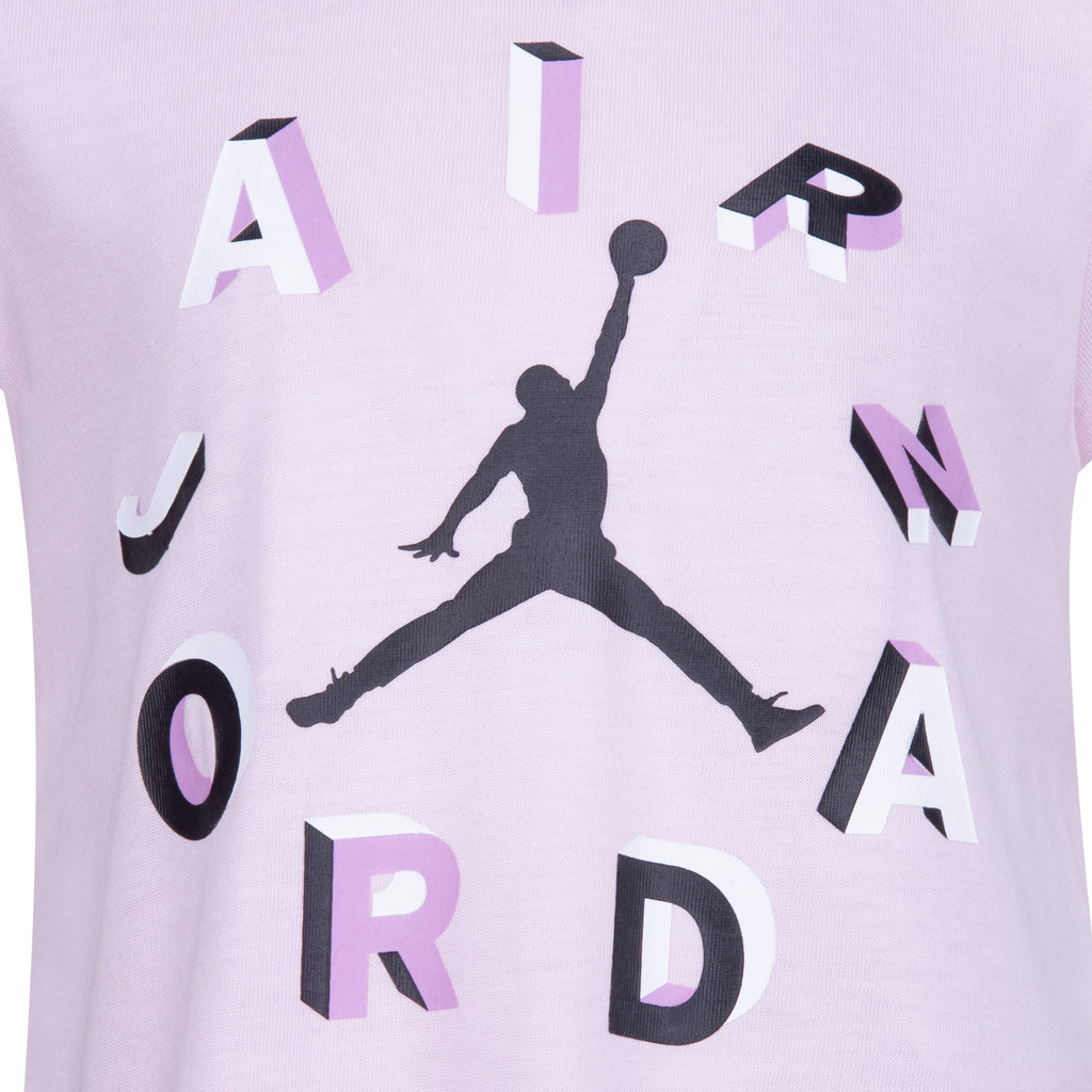 GIRLS' JORDAN JUMPMAN T-SHIRT WITH SKORT SET (PINK/BLACK)