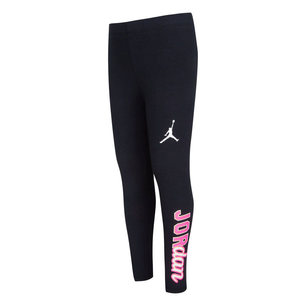 GIRLS JORDAN LONG SLEEVE T-SHIRT & LEGGING SET (PINK/BLACK)