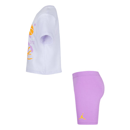 JORDAN GIRLS' T-SHIRT & SHORTS SET (PURPLE SIZE 4-6X)