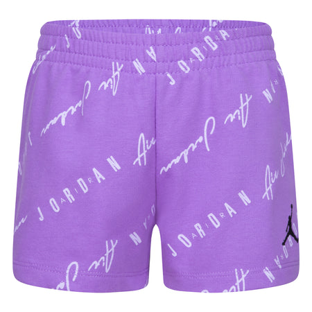 JORDAN GIRLS' ESSENTIAL PRINTED T-SHIRT & SHORTS SET (PURPLE SIZE 4-6X)