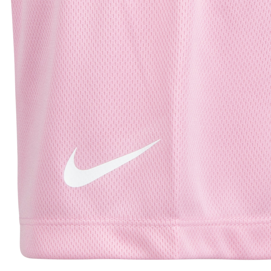 NIKE TODDLER GIRLS T-SHIRT & SHORT MESH SET (WHITE/PINK)