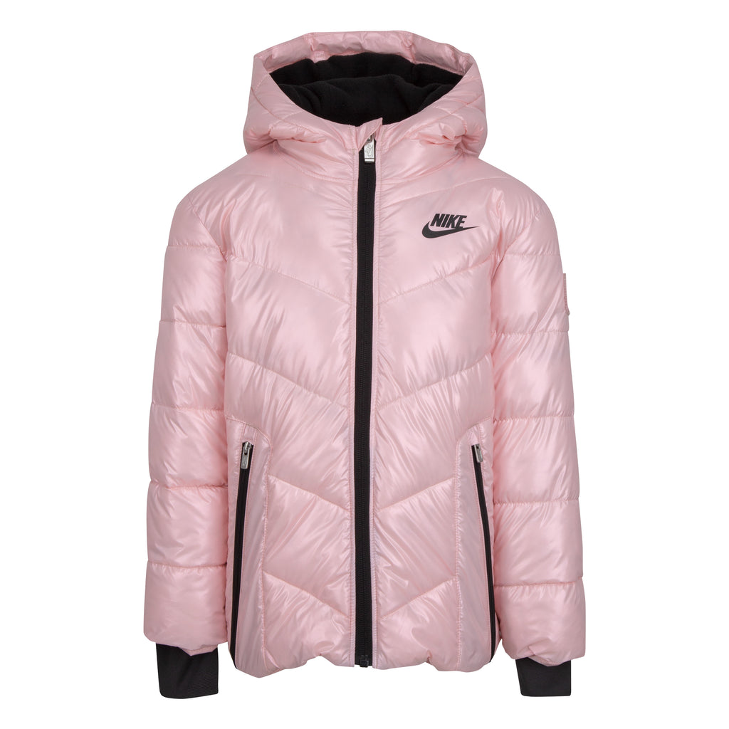 NIKE GIRLS PUFFER FOAM JACKET (PINK SIZE 4-6X )