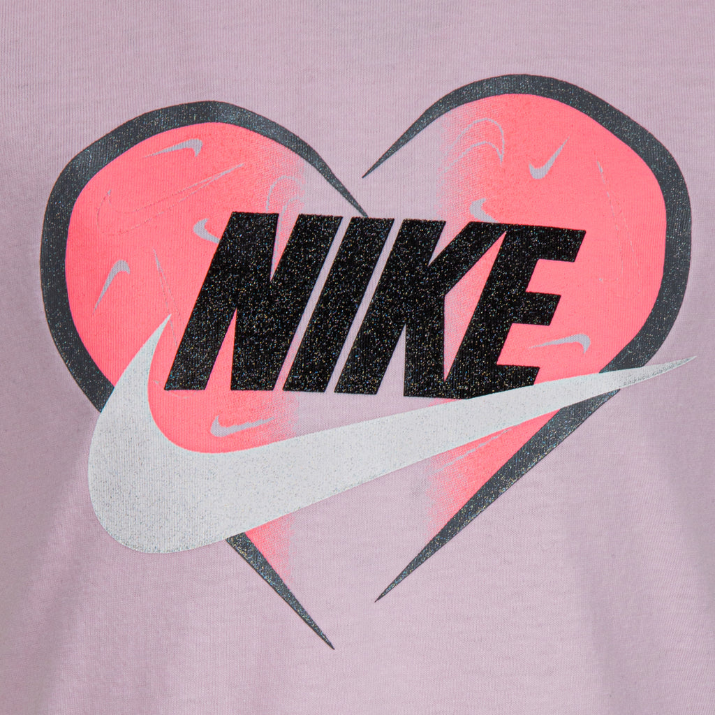 NIKE GIRLS FUTURA HEART T-SHIRT (PINK SIZE 4-6X)