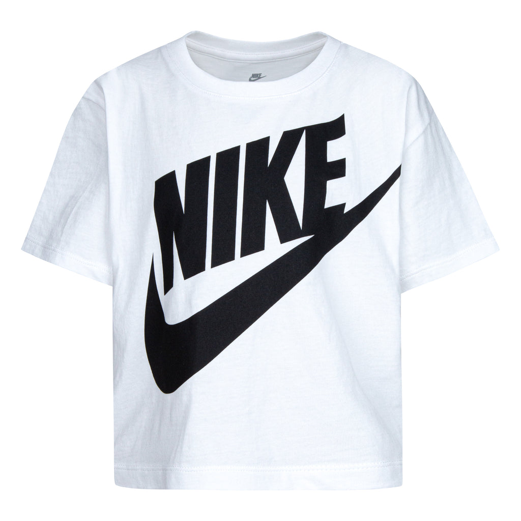 GIRLS' NIKE ICON FUTURA T-SHIRT (WHITE)