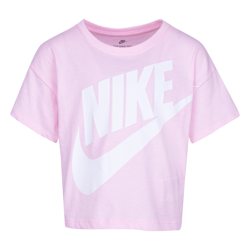 GIRLS' NIKE ICON FUTURA T-SHIRT (ARCTIC PUNCH/PINK)