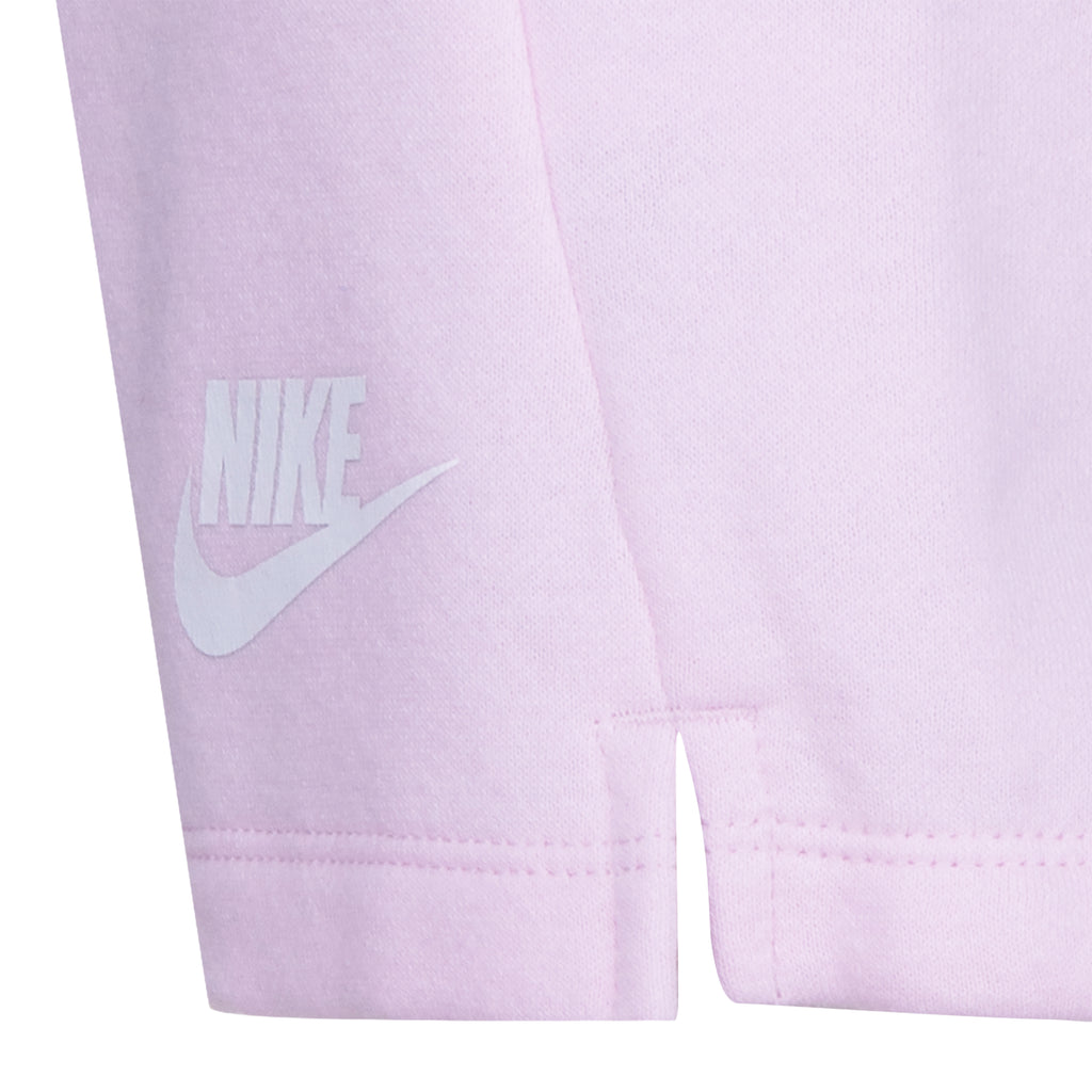 NIKE GIRLS CLUB FLEECE ZIP-UP HOODIE & SHORTS SET (PINK SIZE 4-6X)