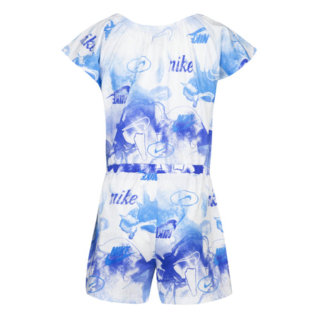 NIKE GIRLS SUMMER ROMPER (BLUE SIZE 4-7Y)