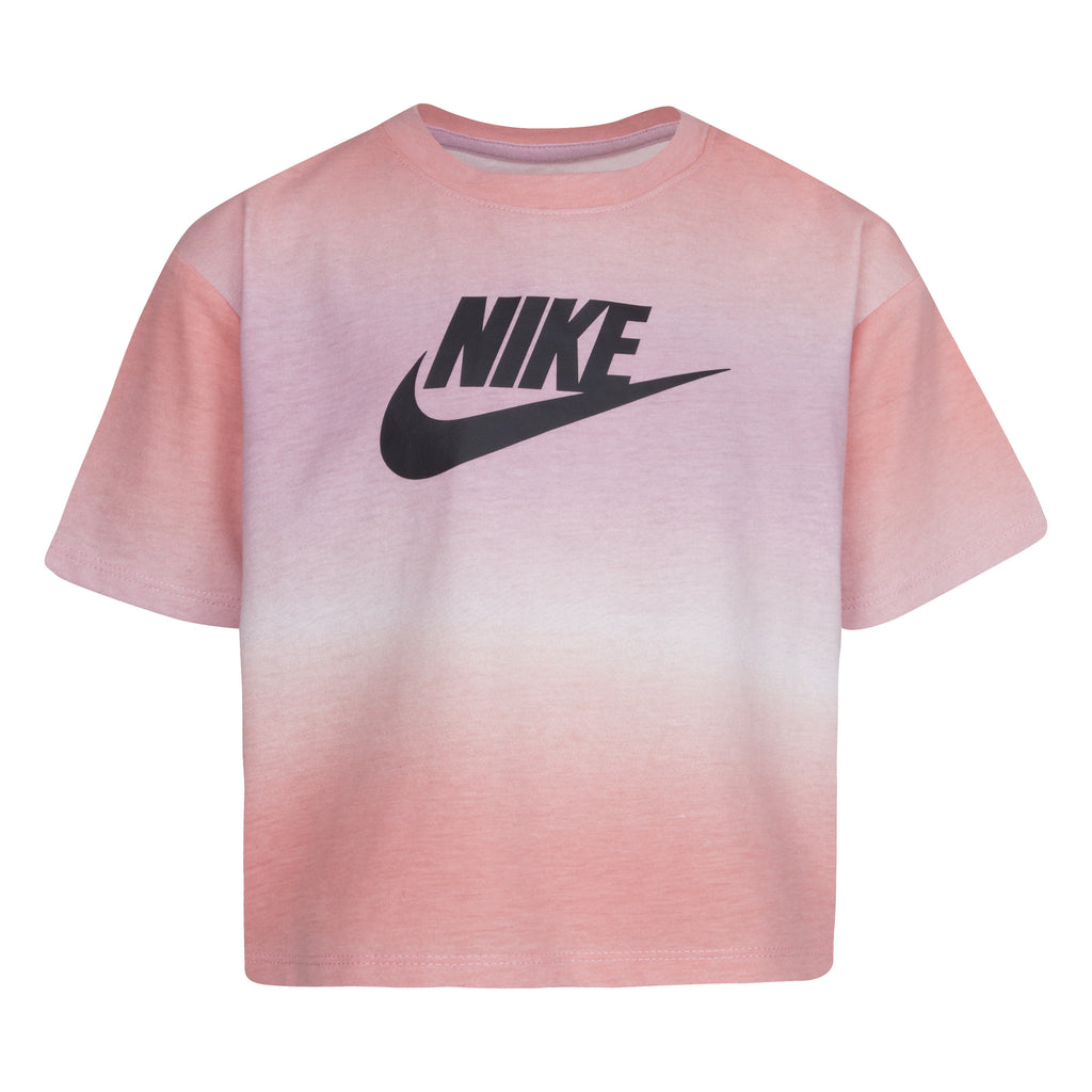 GIRLS' NIKE FUTURA T-SHIRT (ELEMENTAL PINK/ROSE)