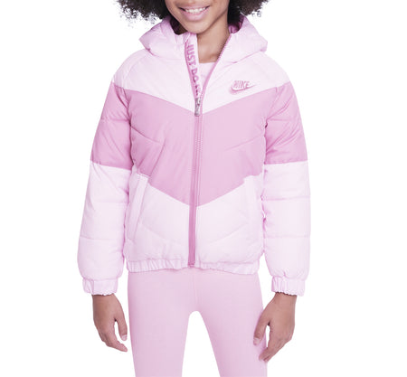 NIKE KIDS' SYNFIL PUFFER FOAM JACKET (PINK SIZE 4-6X )