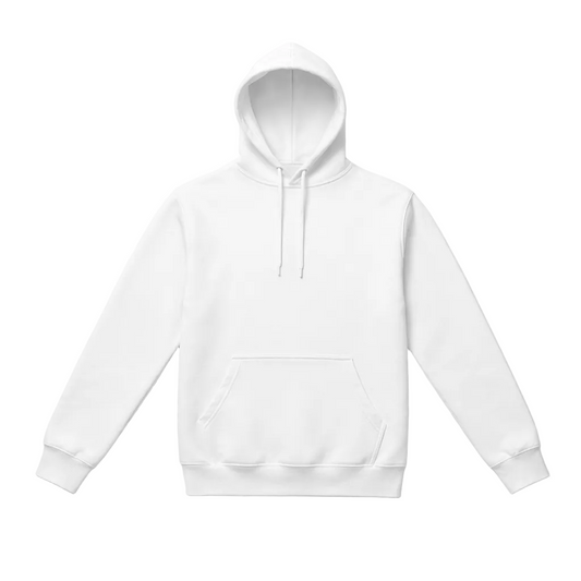 MEN'S FLEECE PULLOVER HOODIE 320 GSM HEAVY QUALITY (WHITE)