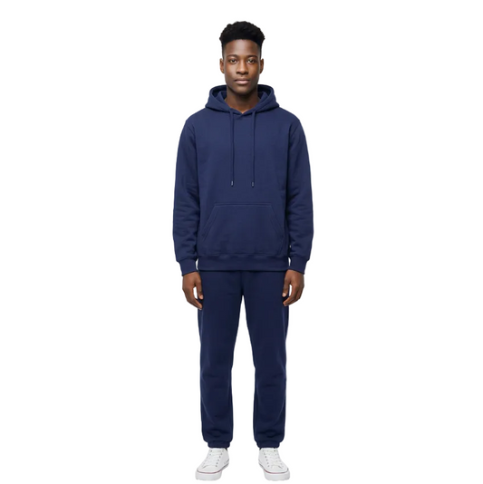 MEN'S FLEECE PULLOVER HOODIE 320 GSM HEAVY QUALITY (NAVY)