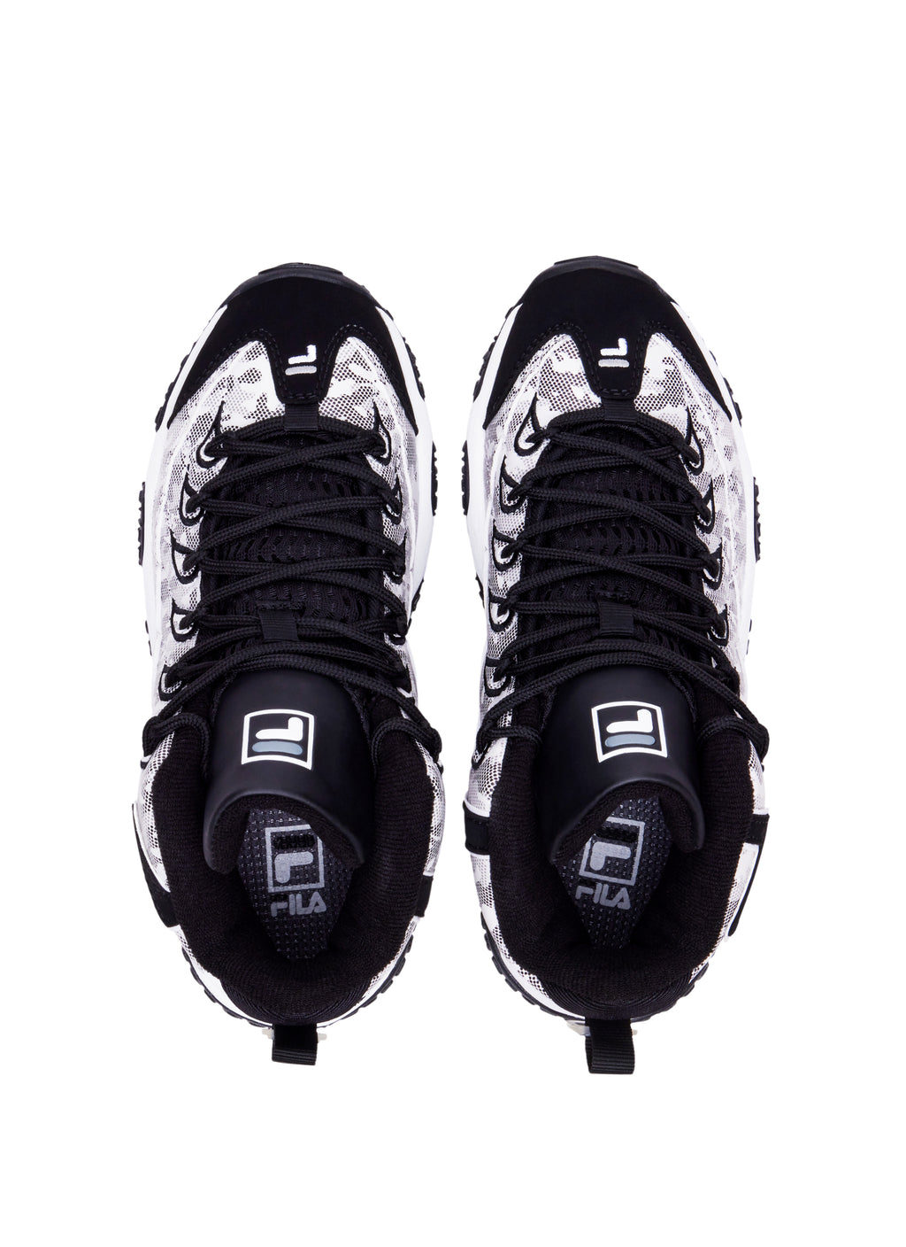 KIDS FILA SNAKE DANCER WINTER CAMO SHOES (BLACK/WHITE)