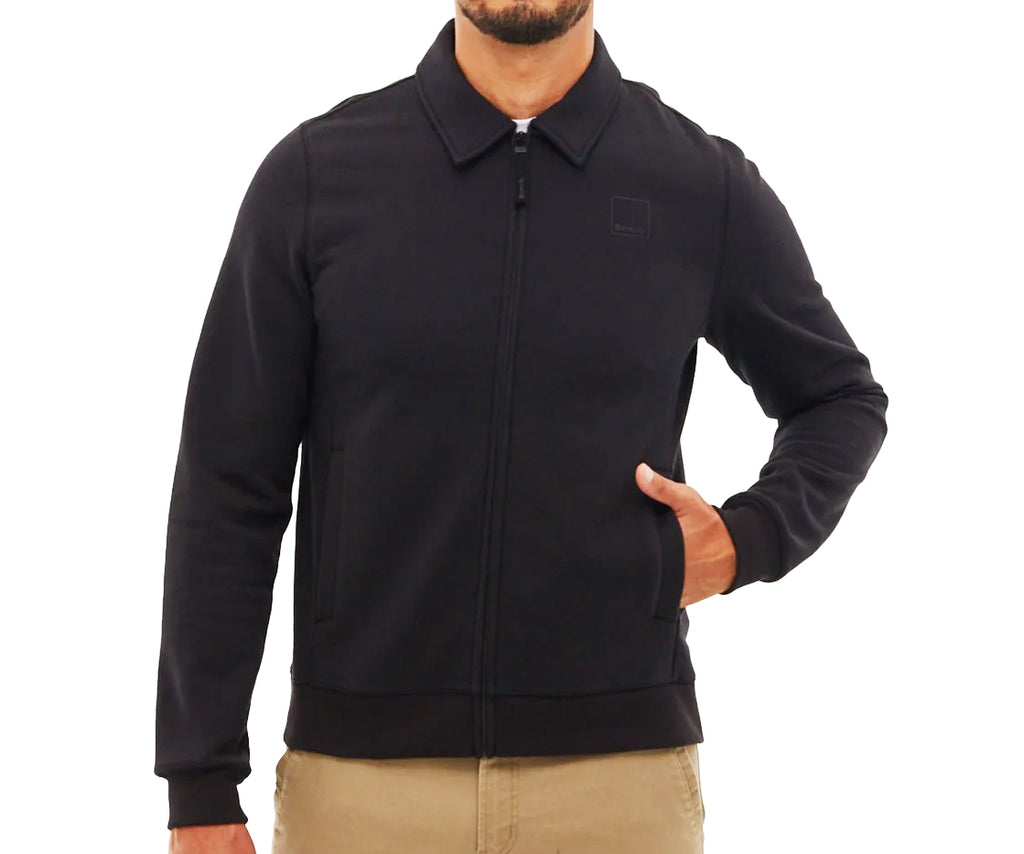 BENCH MEN'S FULL ZIP SWEATER JACKET (BLACK)