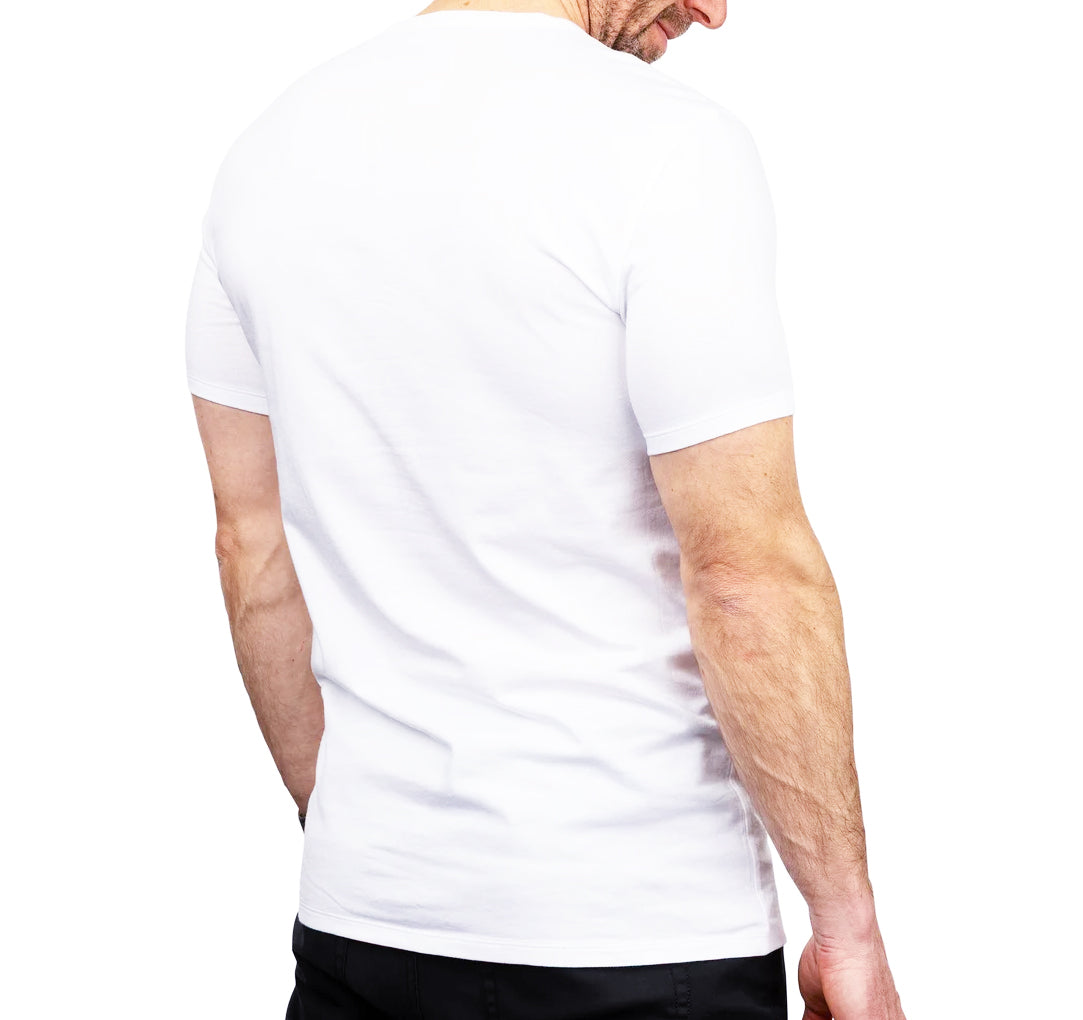 CALVIN KLEIN MEN'S V-NECK 4 T-SHIRTS PACK (WHITE)