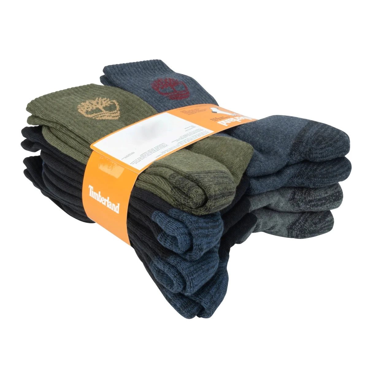 TIMBERLAND MEN'S 8 PAIR MULTI COLOR LONG CREW WORK SOCKS