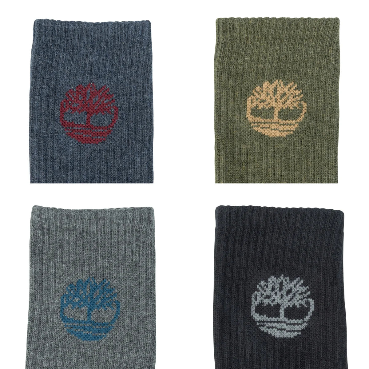 TIMBERLAND MEN'S 8 PAIR MULTI COLOR LONG CREW WORK SOCKS