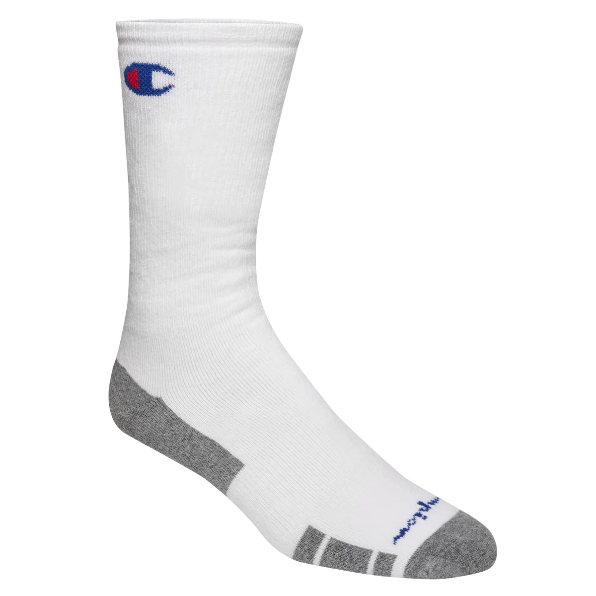 CHAMPION MEN'S 8 PAIR WHITE LONG CREW SOCKS