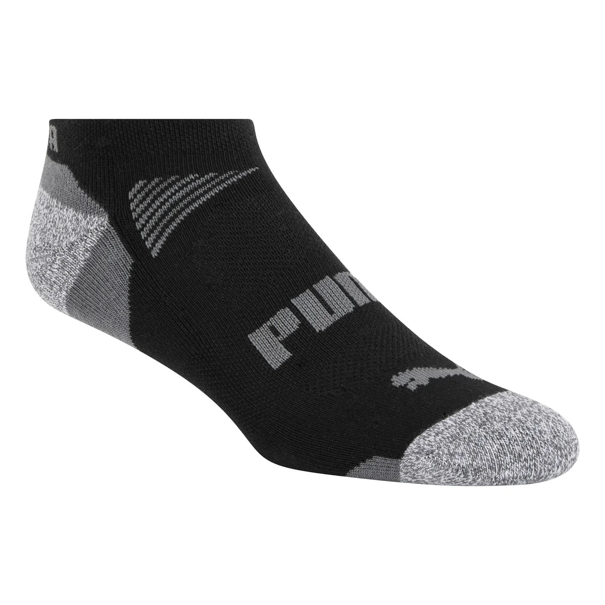 PUMA MEN'S REPREVE ATHLETIC 14-PAIRS BLACK/GREY LOW CUT SOCKS