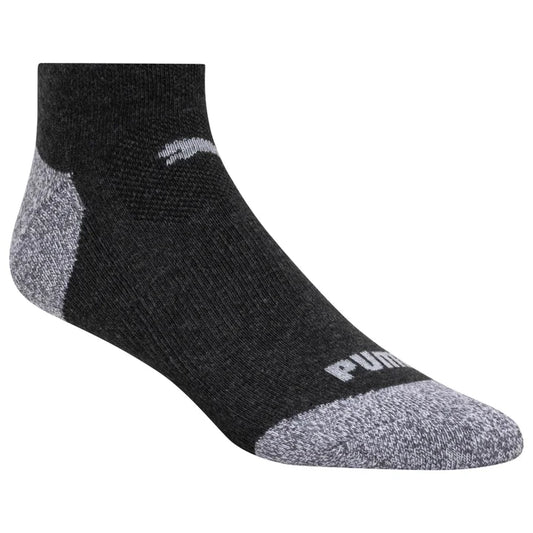 PUMA MEN'S REPREVE ATHLETIC 14-PAIRS BLACK/GREY LOW CUT SOCKS