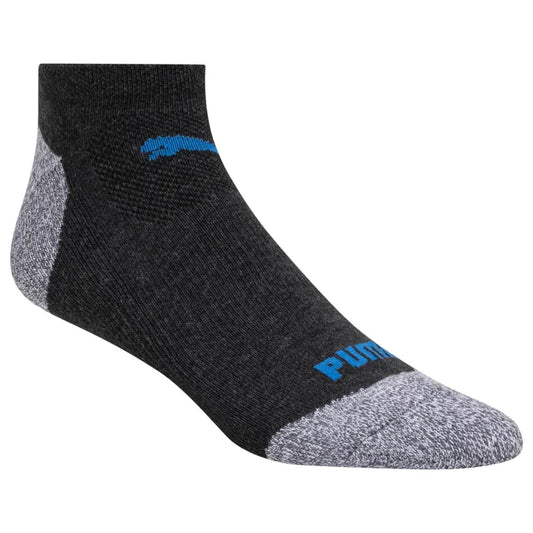 PUMA MEN'S REPREVE ATHLETIC 14-PAIRS BLACK/GREY LOW CUT SOCKS