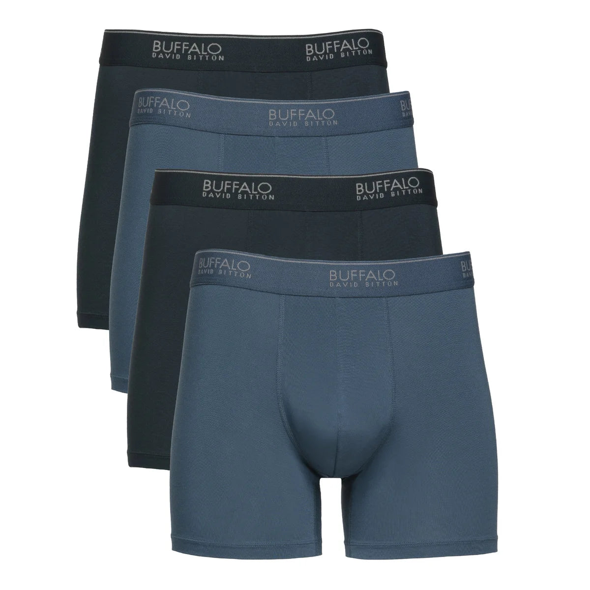 BUFFALO MEN'S 4 PACK BOXER BRIEFS (BLUE)