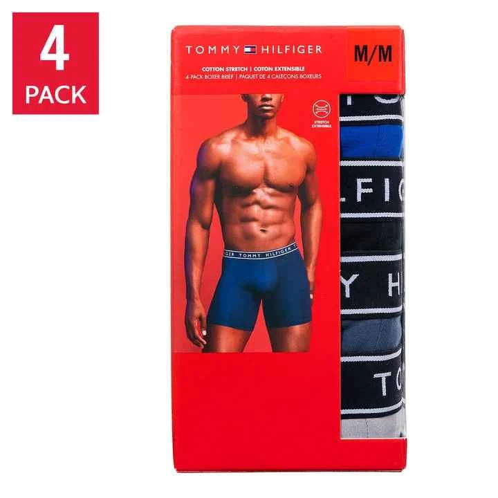 TOMMY HILFIGER MEN'S 4-PACK COTTON STRETCH BOXER BRIEFS