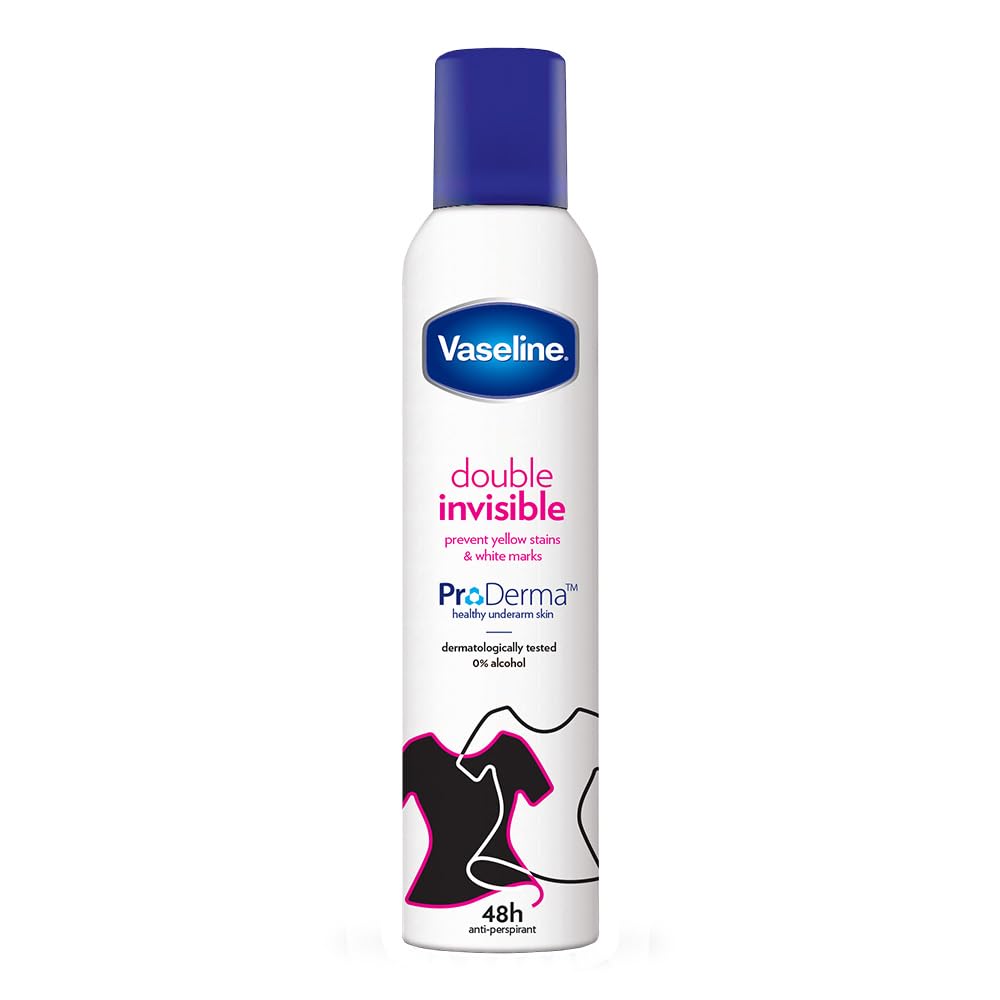 VASELINE DOUBLE INVISIBLE ANTI-PERSPIRANT PRO DERMA DEODORANT FOR WOMEN