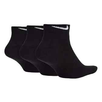 NIKE EVERYDAY LIGHT WEIGHT 3-PACK BLACK ANKLE SOCKS