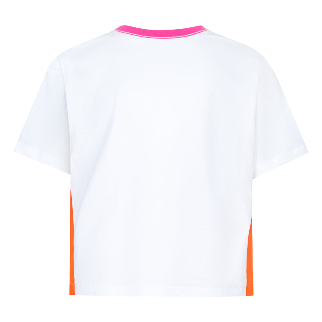 GIRLS' JORDAN JUMPMAN STACKED JERSEY CROP T-SHIRT (WHITE)