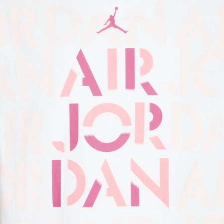 JORDAN GIRLS' JUMPMAN AIR JORDAN PRINT CROP TOP T-SHIRT (WHITE SIZE S-XL)