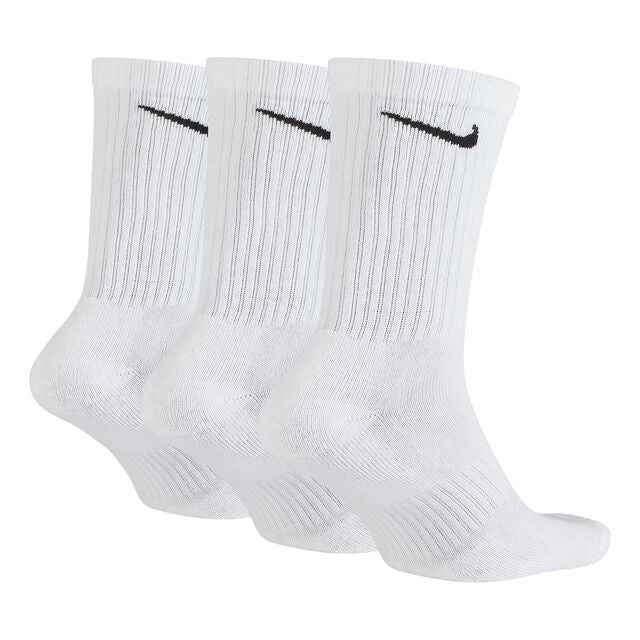 NIKE EVERYDAY CUSHION CREW 3-PACK WHITE TRAINING SOCKS