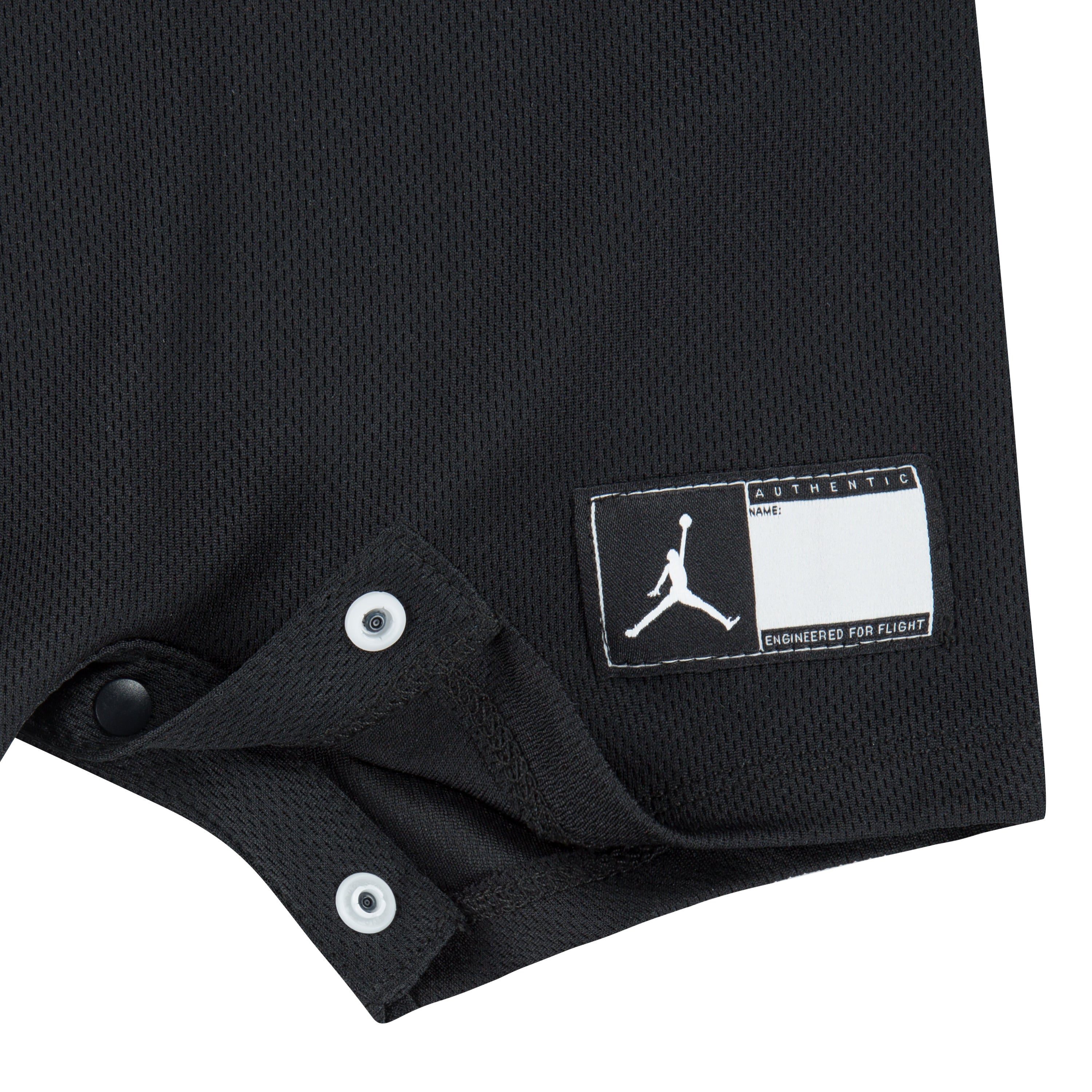 JORDAN INFANT BOYS MESH JERSEY ROMPER (BLACK SIZE NB-9M)