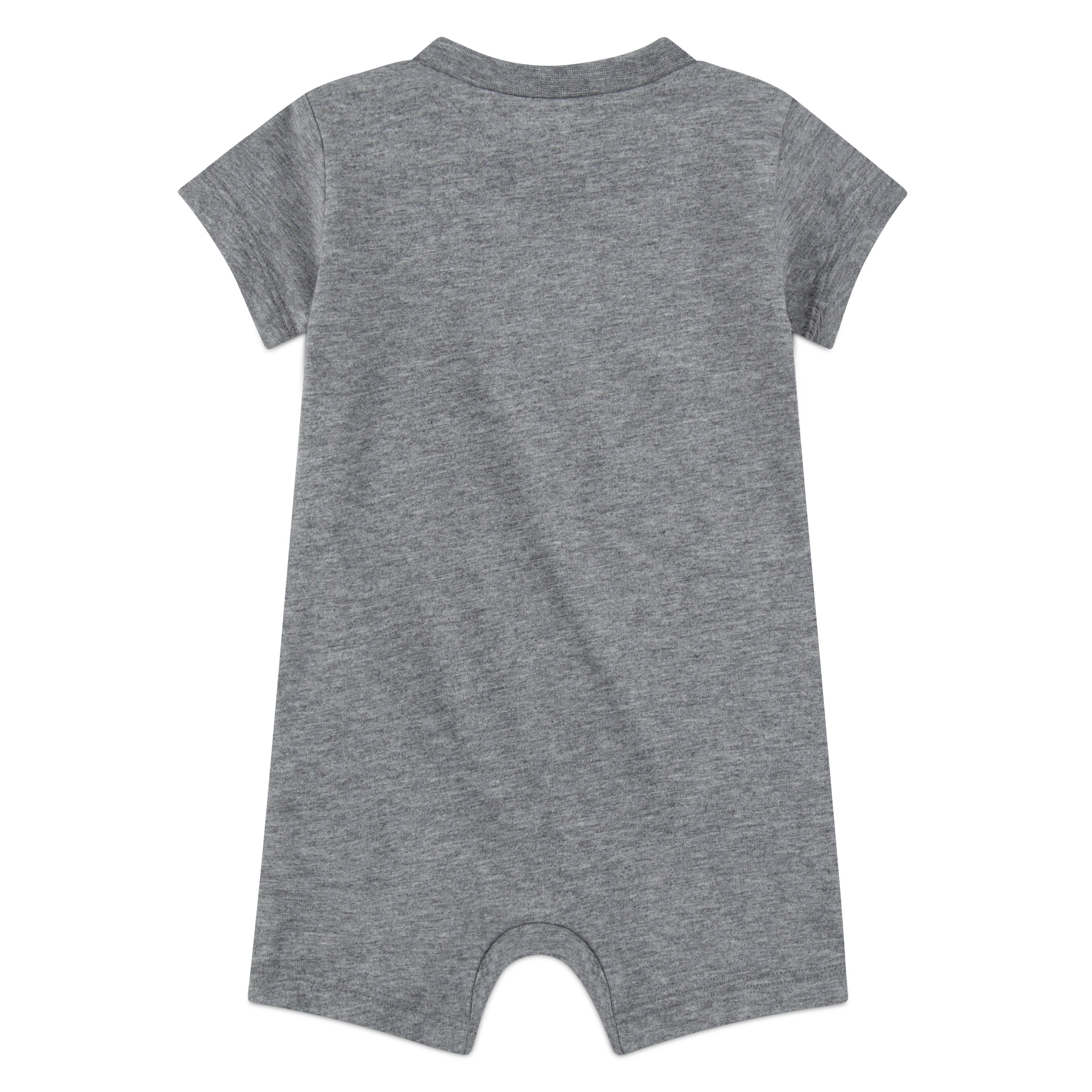 JORDAN JUMPMAN INFANTS ROMPER (GREY SIZE NB-9M)