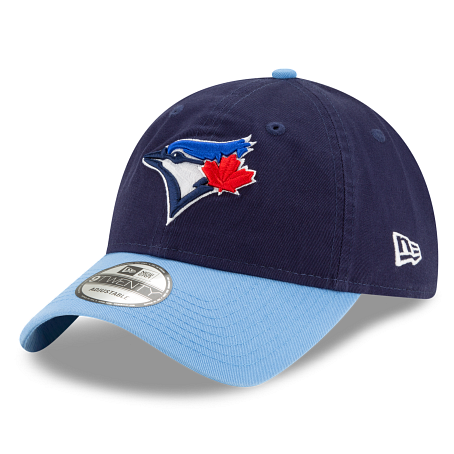 MEN'S NEW ERA MLB CORE CLASSIC 2 REP ALT 4 9TWENTY TORONTO BLUE JAYS NAVY & LGIHT BLUE STRAPBACK CAP