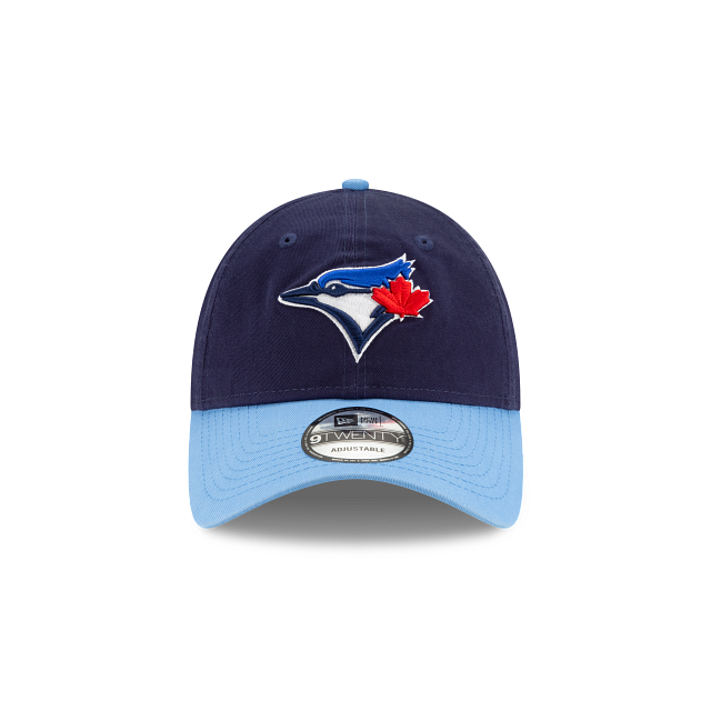 MEN'S NEW ERA MLB CORE CLASSIC 2 REP ALT 4 9TWENTY TORONTO BLUE JAYS NAVY & LGIHT BLUE STRAPBACK CAP