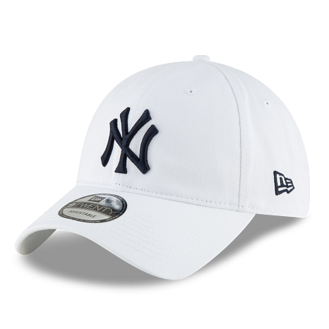 MEN'S NEW ERA MLB CORE CLASSIC 2 9TWENTY NEW YORK YANKEES WHITE & BLACK STRAPBACK CAP