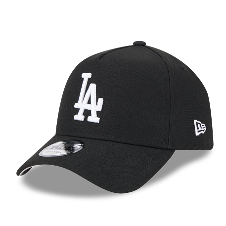 MEN'S NEW ERA MLB 9FORTY A-FRAME LOS ANGELES DODGERS BLACK & WHITE SNAPBACK HAT