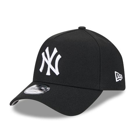 MEN'S NEW ERA MLB 9FORTY A-FRAME NEW YORK YANKEES BLACK & WHITE SNAPBACK HAT